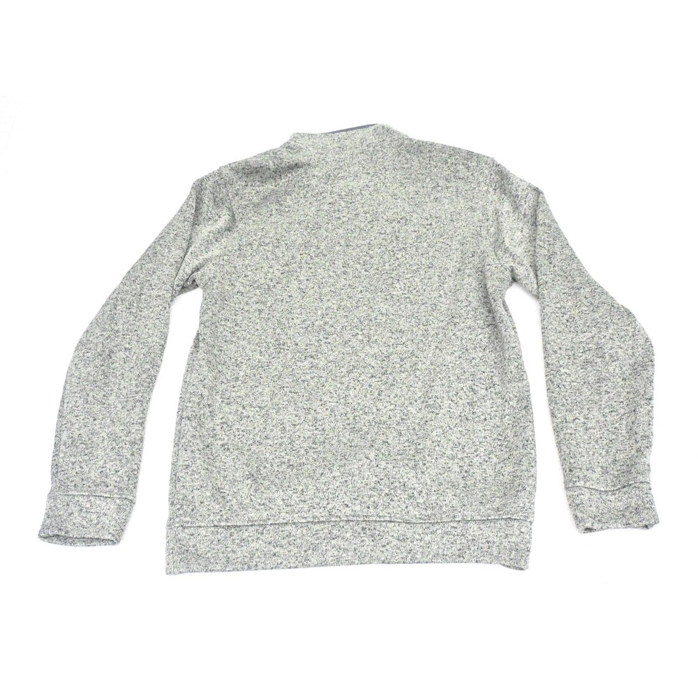 Eddie Bauer Mens M Radiator Fleece Snap Mock Neck Pullover Grey Long Sleeve Soft - Picture 8 of 8